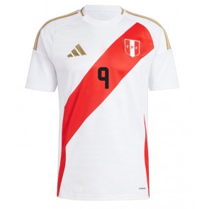 Billiga Peru Paolo Guerrero #9 Hemmatröja Copa America 2024 Kortärmad